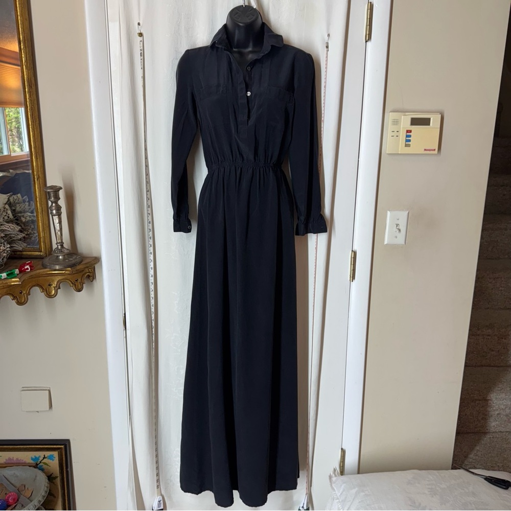 Vintage Women's SSSSSSSSSSSSSSSSS Black Silk Dress